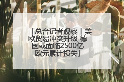 总台记者观察丨美欧贸易冲突升级 德国或面临2500亿欧元累计损失