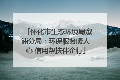 怀化市生态环境局溆浦分局：环保服务暖人心 信用帮扶伴企行