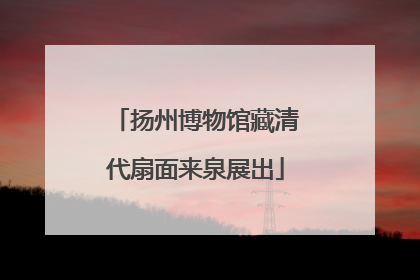 扬州博物馆藏清代扇面来泉展出