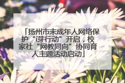 扬州市未成年人网络保护“i芽行动”开启，校家社“网教同向”协同育人主题活动启动