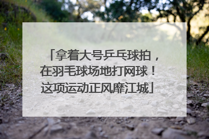 拿着大号乒乓球拍，在羽毛球场地打网球！这项运动正风靡江城