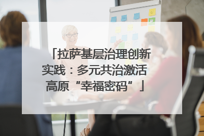 拉萨基层治理创新实践：多元共治激活高原“幸福密码”