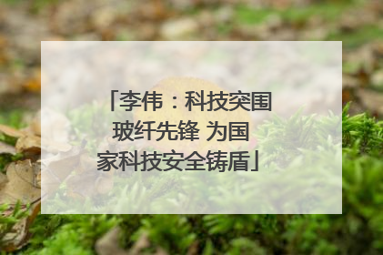 李伟：科技突围 玻纤先锋 为国家科技安全铸盾