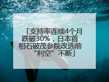 支持率连续4个月跌破30%，日本首相石破茂参院改选前“利空”不断