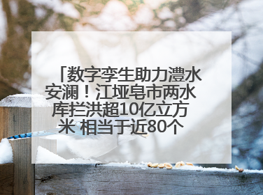 数字孪生助力澧水安澜！江垭皂市两水库拦洪超10亿立方米 相当于近80个西湖水量