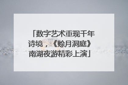 数字艺术重现千年诗境，《赊月洞庭》南湖夜游精彩上演