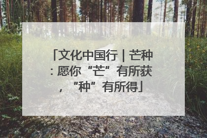 文化中国行｜芒种：愿你“芒”有所获，“种”有所得
