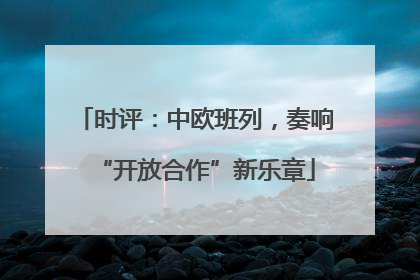时评：中欧班列，奏响“开放合作”新乐章