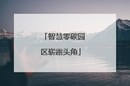 智慧零碳园区崭露头角