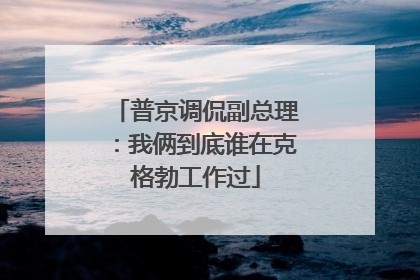 普京调侃副总理：我俩到底谁在克格勃工作过
