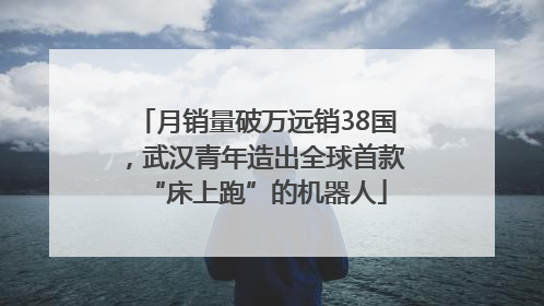 月销量破万远销38国，武汉青年造出全球首款“床上跑”的机器人