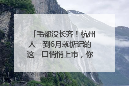 毛都没长齐！杭州人一到6月就惦记的这一口悄悄上市，你打算尝鲜吗？