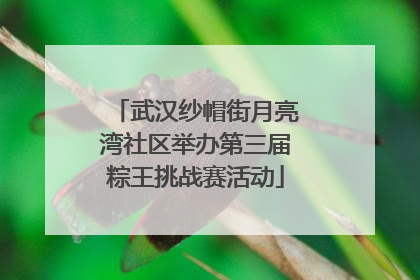 武汉纱帽街月亮湾社区举办第三届粽王挑战赛活动