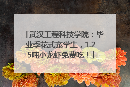 武汉工程科技学院：毕业季花式宠学生，1.25吨小龙虾免费吃！