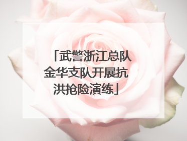 武警浙江总队金华支队开展抗洪抢险演练