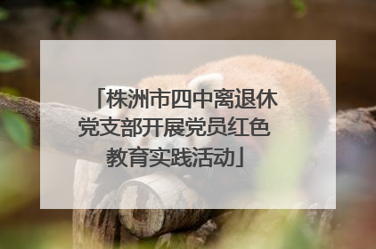 株洲市四中离退休党支部开展党员红色教育实践活动
