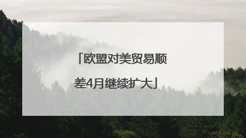 欧盟对美贸易顺差4月继续扩大