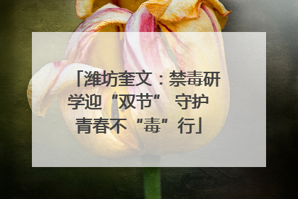 潍坊奎文：禁毒研学迎“双节” 守护青春不“毒”行