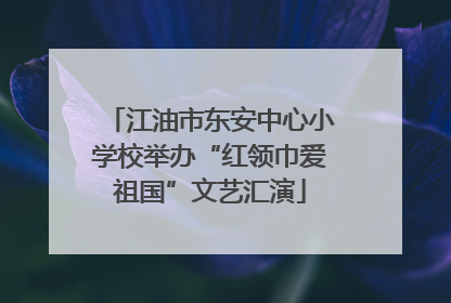 江油市东安中心小学校举办“红领巾爱祖国”文艺汇演