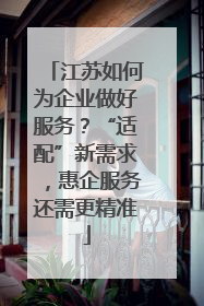 江苏如何为企业做好服务？“适配”新需求，惠企服务还需更精准