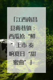 江西南昌县蒋巷镇：西瓜抢“鲜”上市 奏响夏日“甜蜜曲”