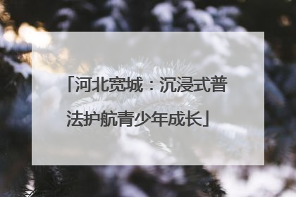 河北宽城：沉浸式普法护航青少年成长
