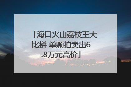 海口火山荔枝王大比拼 单颗拍卖出6.8万元高价