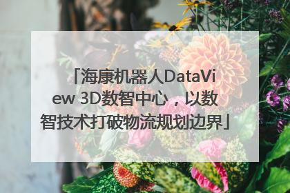 海康机器人DataView 3D数智中心，以数智技术打破物流规划边界