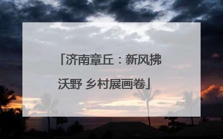 济南章丘：新风拂沃野 乡村展画卷
