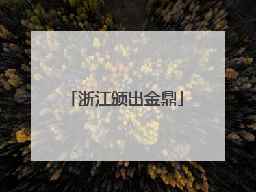 浙江颁出金鼎