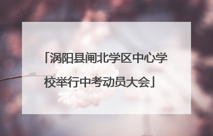 涡阳县闸北学区中心学校举行中考动员大会