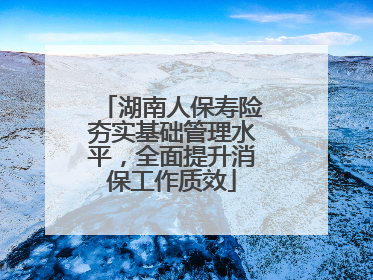湖南人保寿险夯实基础管理水平，全面提升消保工作质效