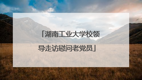 湖南工业大学校领导走访慰问老党员