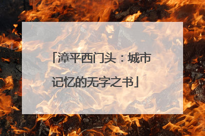 漳平西门头：城市记忆的无字之书
