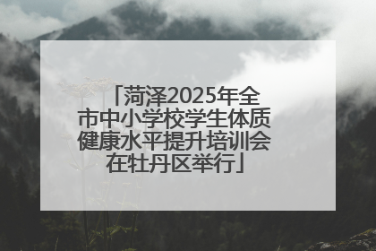 菏泽2025年全市中小学校学生体质健康水平提升培训会在牡丹区举行