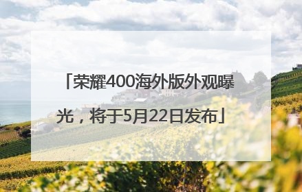 荣耀400海外版外观曝光，将于5月22日发布