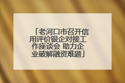老河口市召开信用评价银企对接工作座谈会 助力企业破解融资难题