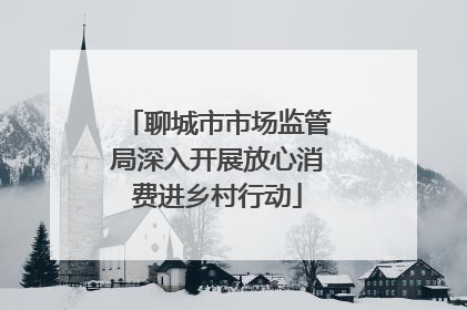 聊城市市场监管局深入开展放心消费进乡村行动