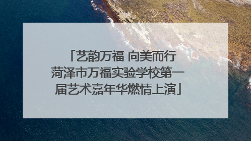 艺韵万福 向美而行 菏泽市万福实验学校第一届艺术嘉年华燃情上演