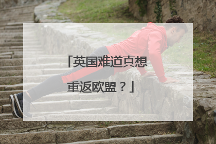 英国难道真想重返欧盟？