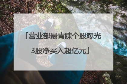 营业部最青睐个股曝光 3股净买入超亿元