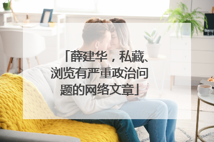 薛建华，私藏、浏览有严重政治问题的网络文章