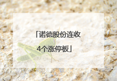 诺德股份连收4个涨停板