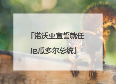 诺沃亚宣誓就任厄瓜多尔总统