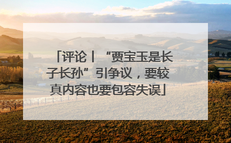 评论丨“贾宝玉是长子长孙”引争议，要较真内容也要包容失误