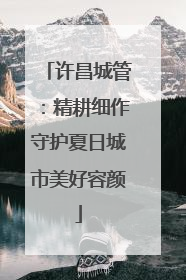 许昌城管：精耕细作守护夏日城市美好容颜