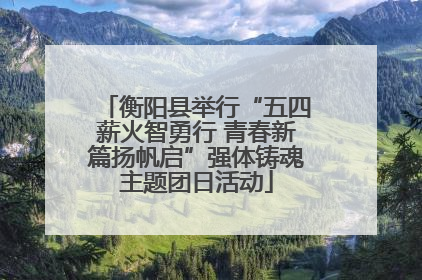 衡阳县举行“五四薪火智勇行 青春新篇扬帆启”强体铸魂主题团日活动