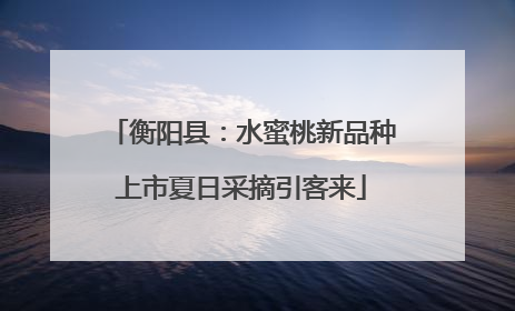 衡阳县：水蜜桃新品种上市夏日采摘引客来