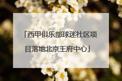 西甲俱乐部球迷社区项目落地北京王府中心