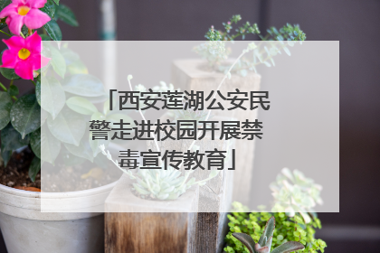 西安莲湖公安民警走进校园开展禁毒宣传教育